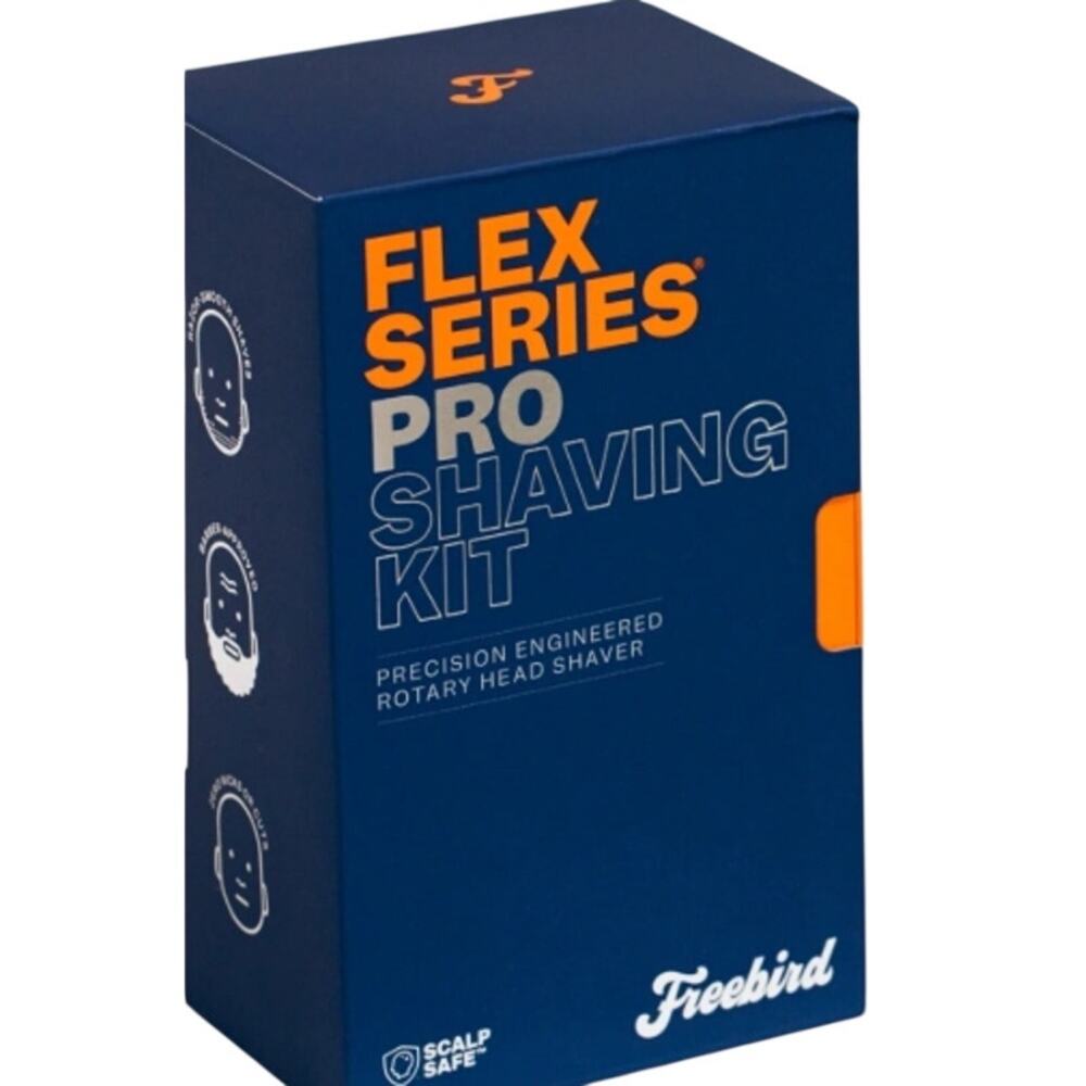 Freebird FlexSeries Pro Shaving Kit, Head & Face Shaver, Ear Nose Trimmer, NWT